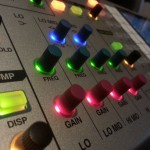 EQ controls on the Roland M400 Digital Mixing Desk