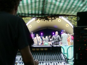 John's view from the Eden Festival main stage sound desk