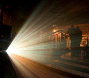 Projection beams before Without Reason gig *RZ